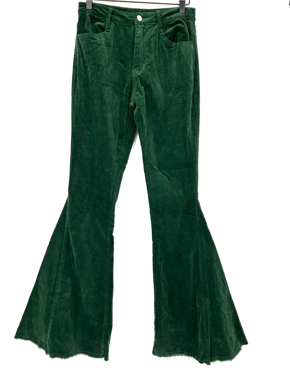 Saints & Hearts Corduroy Flare Pants Green